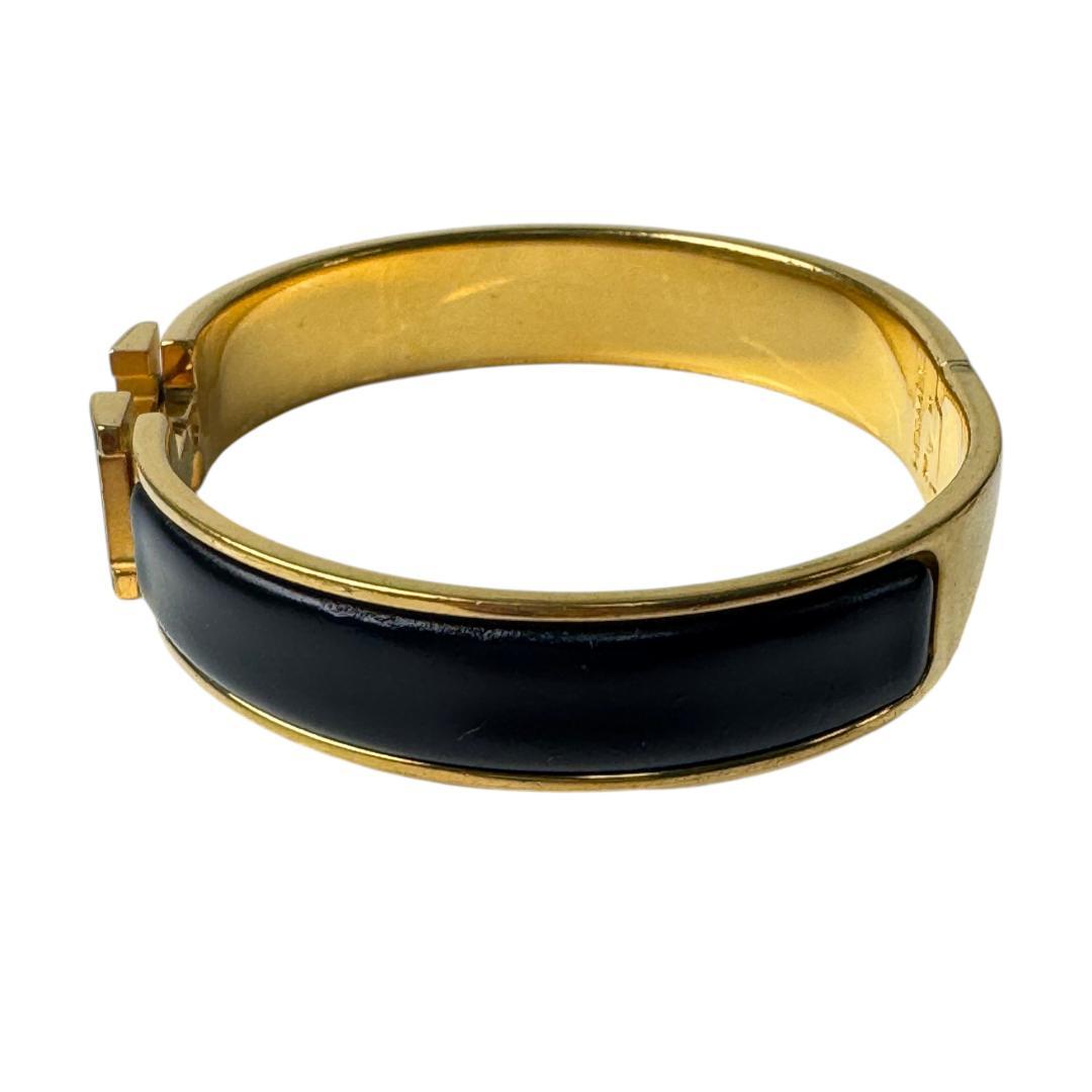 Hermes Clic Clac Bracelet Black Gold — view 4