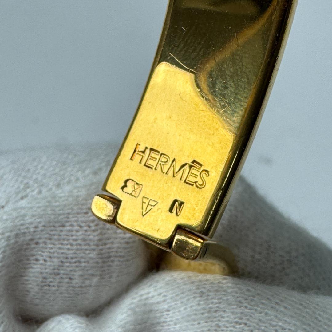 Hermes Clic Clac Bracelet Black Gold — view 7
