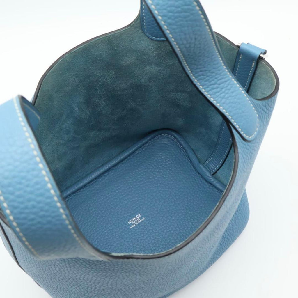 Hermes Picotin PM Blue Gene Taurillon Handbag — view 2