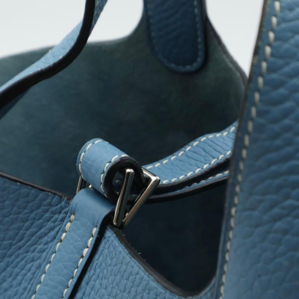 Hermes Picotin PM Blue Gene Taurillon Handbag — view 3