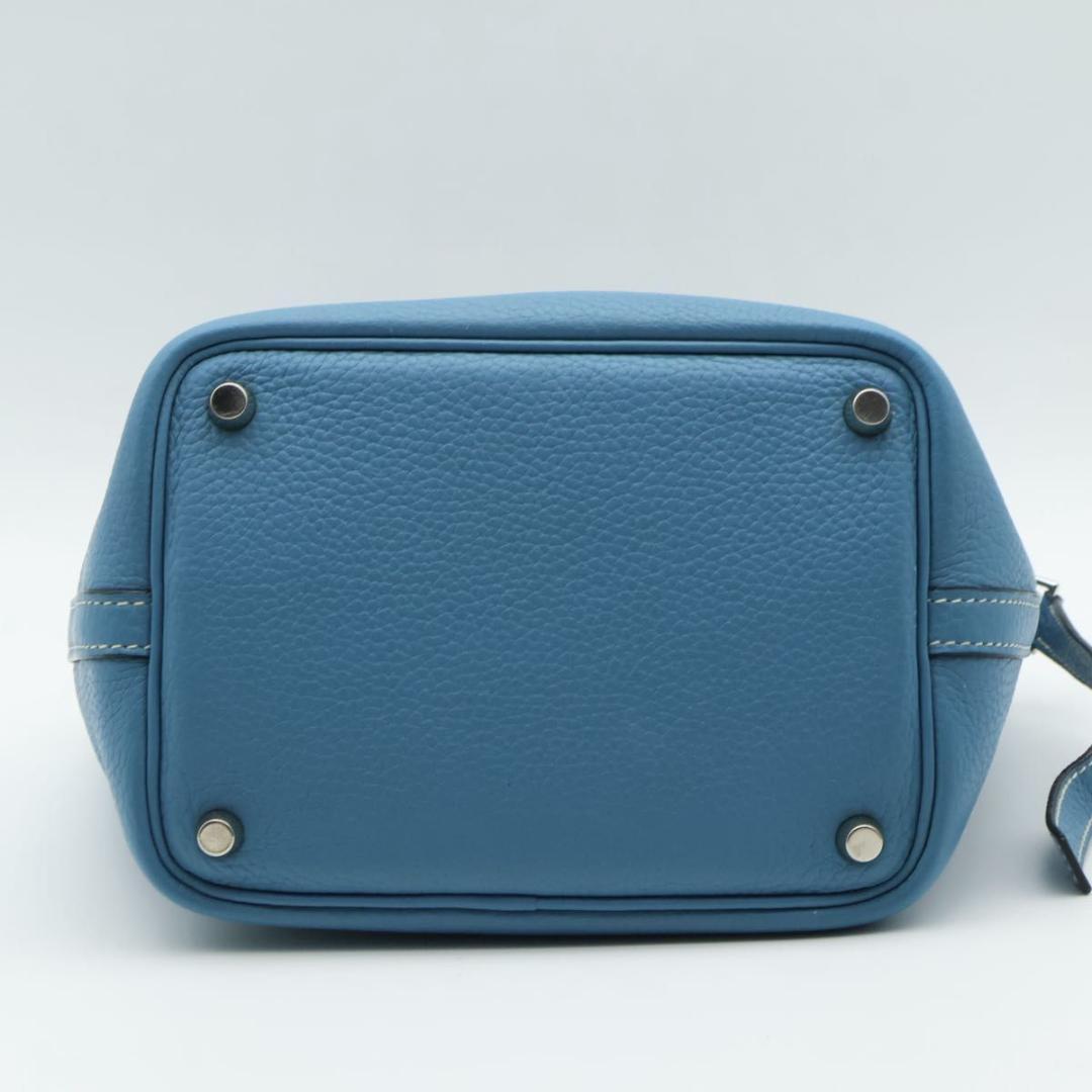 Hermes Picotin PM Blue Gene Taurillon Handbag — view 5