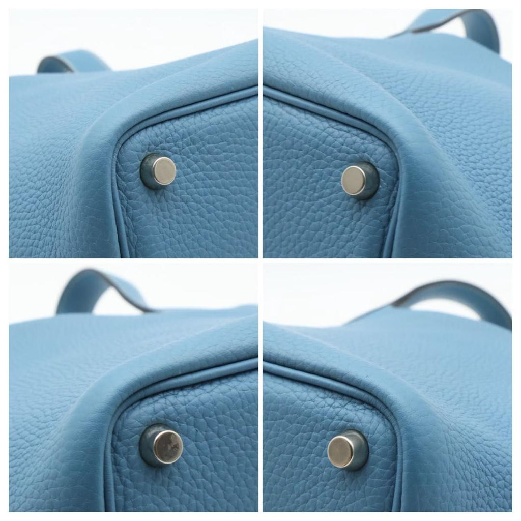 Hermes Picotin PM Blue Gene Taurillon Handbag — view 8