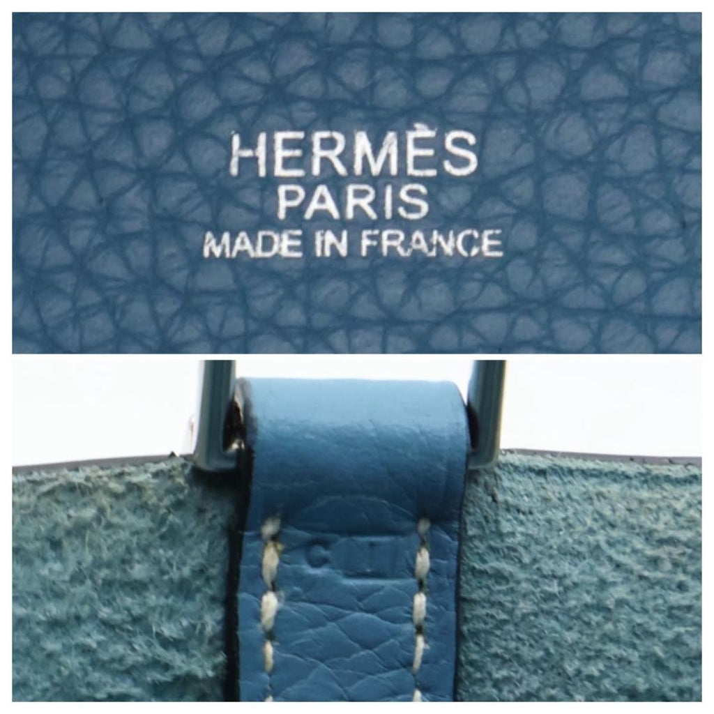 Hermes Picotin PM Blue Gene Taurillon Handbag — view 9