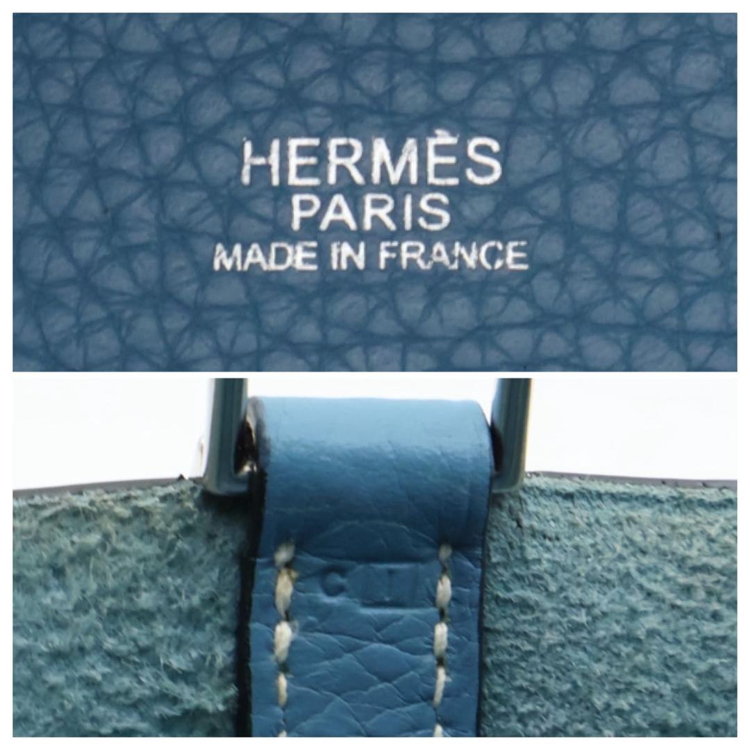 Hermes Picotin PM Blue Gene Taurillon Handbag — view 9