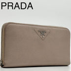 Prada Vitello Daino Leather Zip Around Round Wallet
