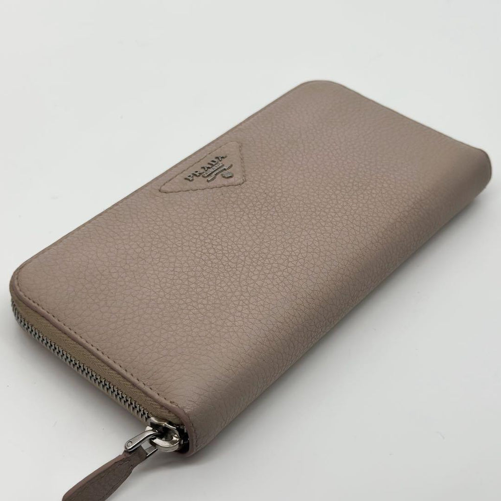 Prada Vitello Daino Leather Zip Around Round Wallet — view 4