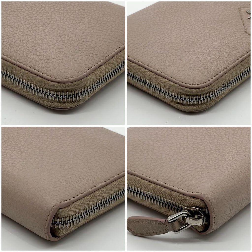 Prada Vitello Daino Leather Zip Around Round Wallet — view 7