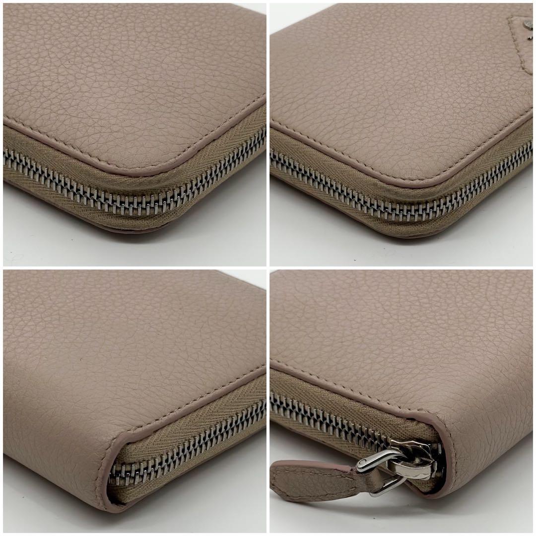 Prada Vitello Daino Leather Zip Around Round Wallet — view 7