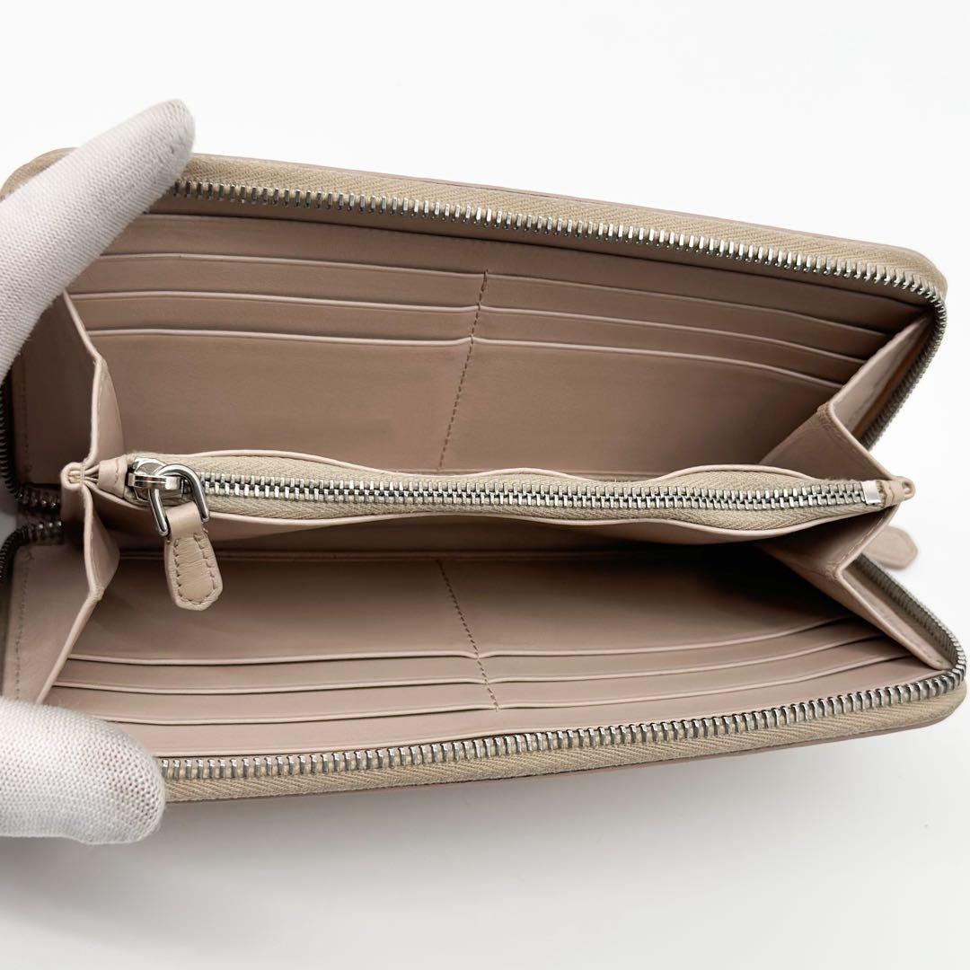 Prada Vitello Daino Leather Zip Around Round Wallet — view 8