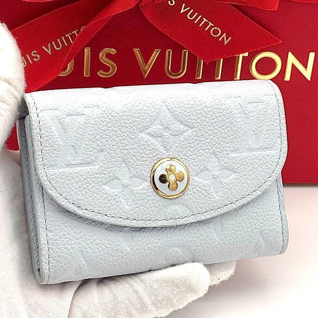 Louis Vuitton Wallet Porte Monnaie Rosalie Azur Blue Empreinte