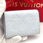 Louis Vuitton Wallet Porte Monnaie Rosalie Azur Blue Empreinte — view 2