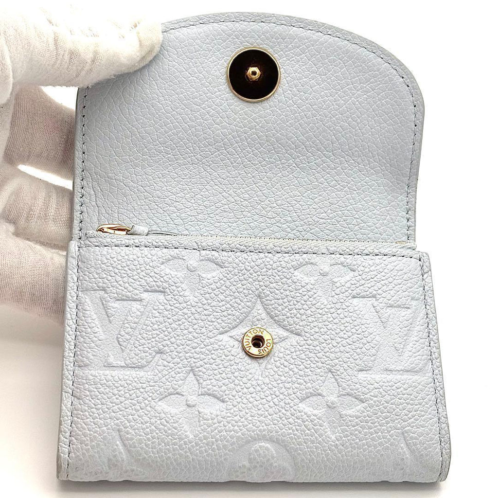 Louis Vuitton Wallet Porte Monnaie Rosalie Azur Blue Empreinte — view 3