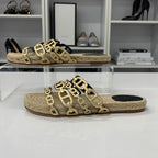 Hermes Ancon Leather Chaine D'ancre Espadrilles Flat Sandals — view 3
