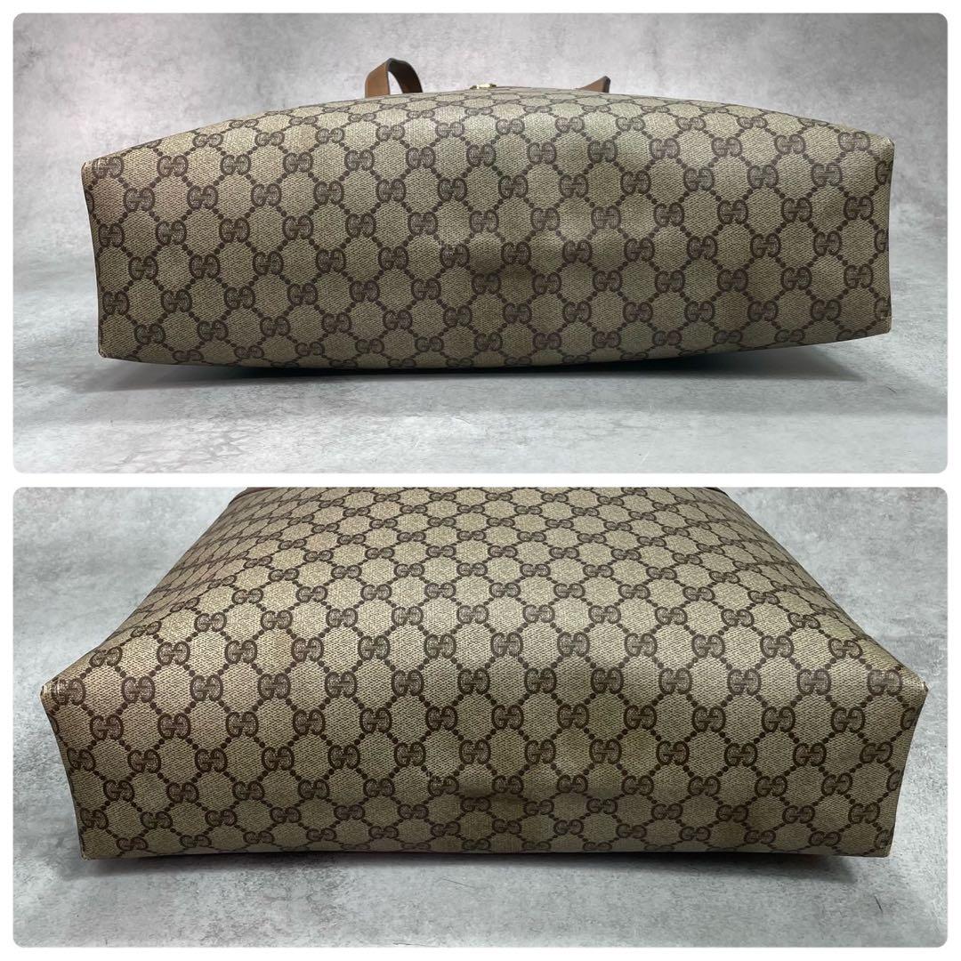 Gucci GG Tote Brown Beige Logo Leather — view 7