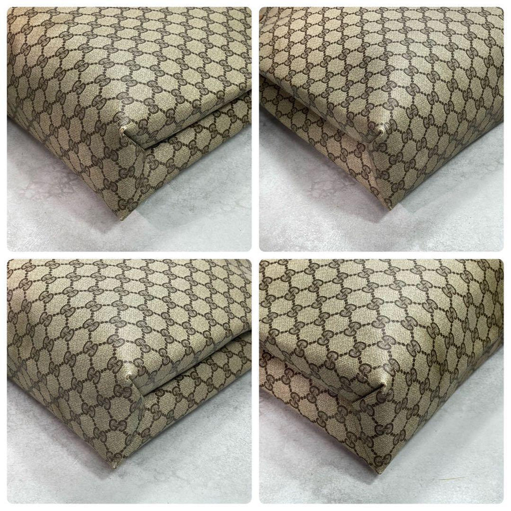 Gucci GG Tote Brown Beige Logo Leather — view 8