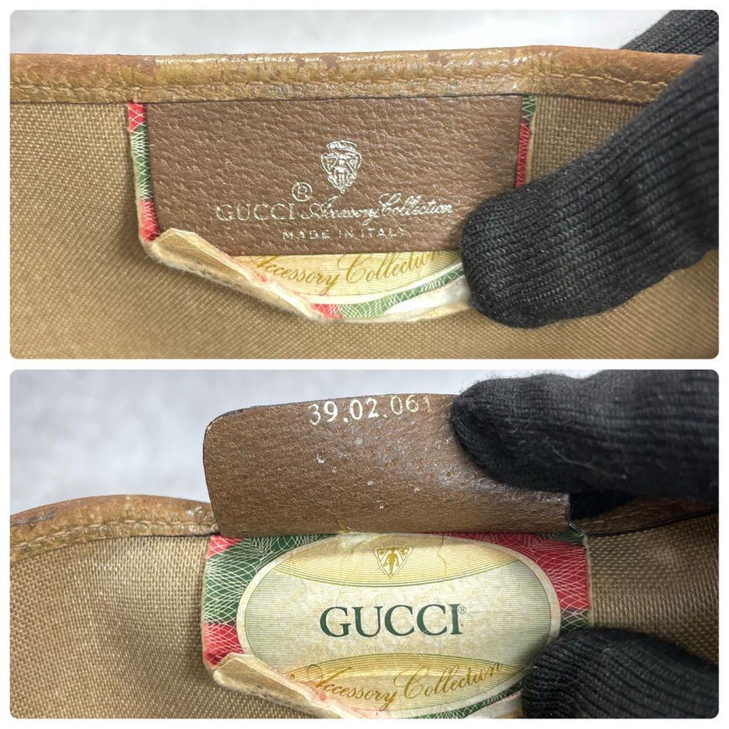 Gucci GG Tote Brown Beige Logo Leather — view 9