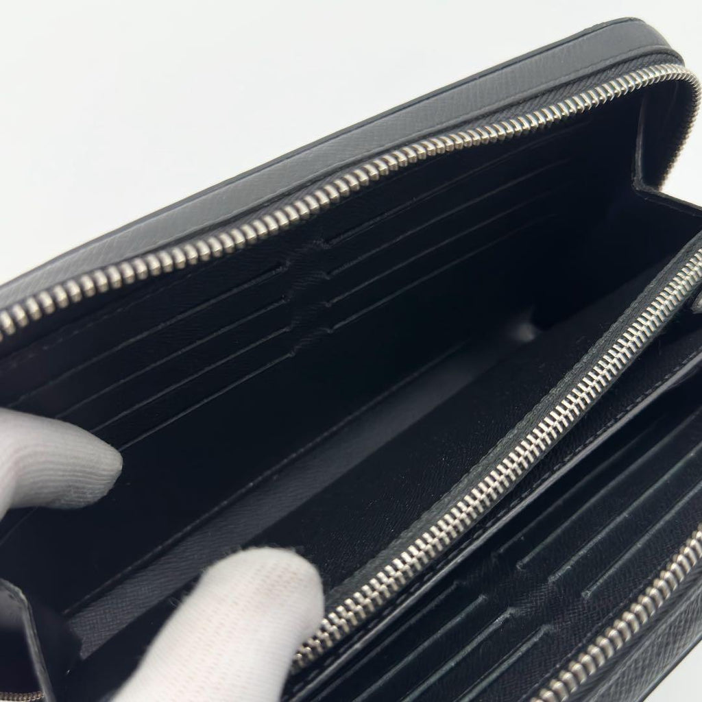 Louis Vuitton Zippy XL Taiga Black Round Wallet — view 9