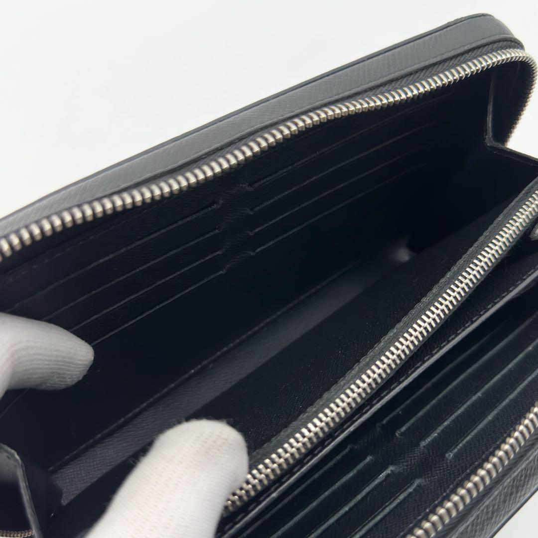 Louis Vuitton Zippy XL Taiga Black Round Wallet — view 9