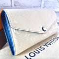 Louis Vuitton Color Empreinte Portefeuille Sarah Blue Jean Wallet