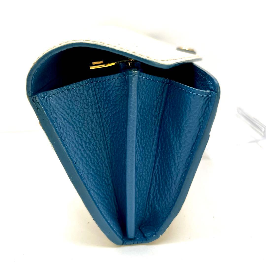 Louis Vuitton Color Empreinte Portefeuille Sarah Blue Jean Wallet — view 4