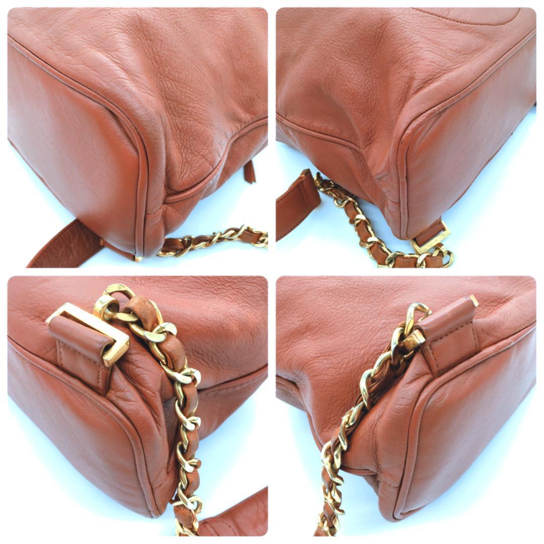 Chanel Big CC Logo Drawstring Backpack Leather — view 8