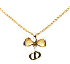 Dior CD Logo Ribbon Motif Necklace — view 3