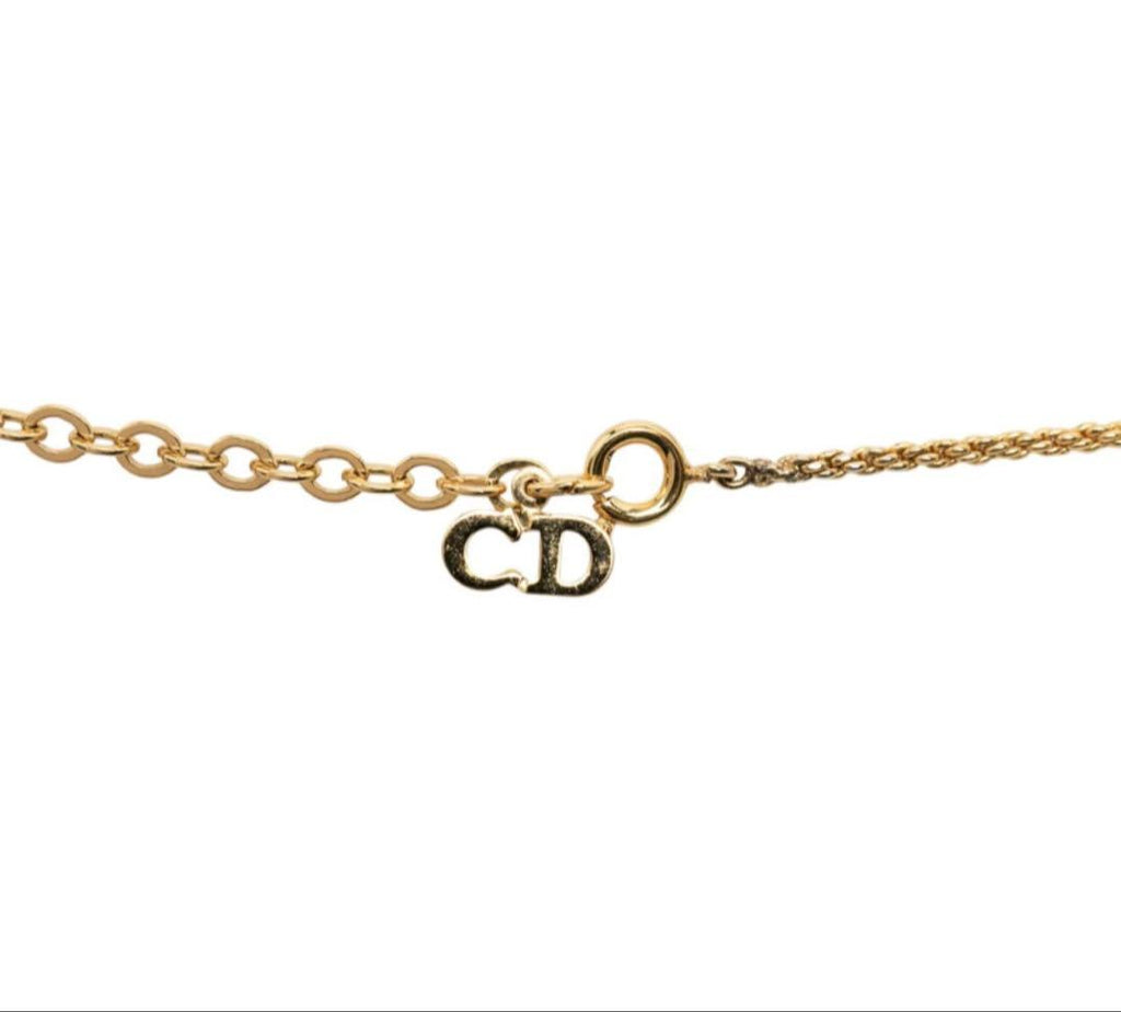 Dior CD Logo Ribbon Motif Necklace — view 4