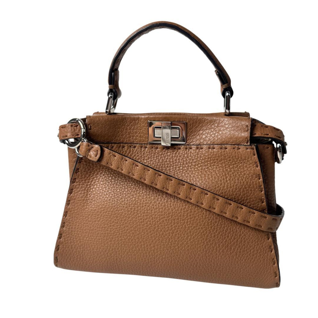 Fendi Peekaboo Selleria Mini Shoulder Handbag