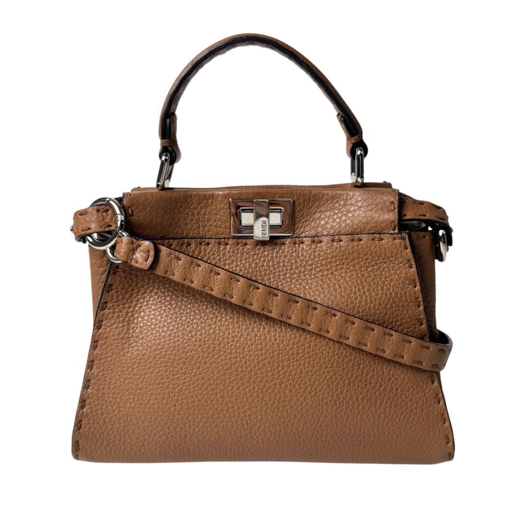 Fendi Peekaboo Selleria Mini Shoulder Handbag — view 2