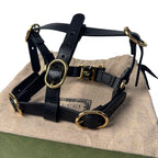Gucci Interlocking Harness Dog Leather Pet Accessory