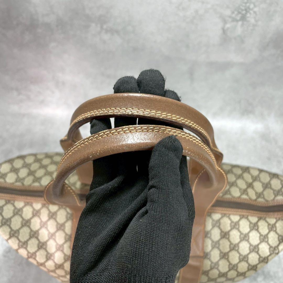 Gucci GG Boston Bag Hand Brown Leather Logo — view 4