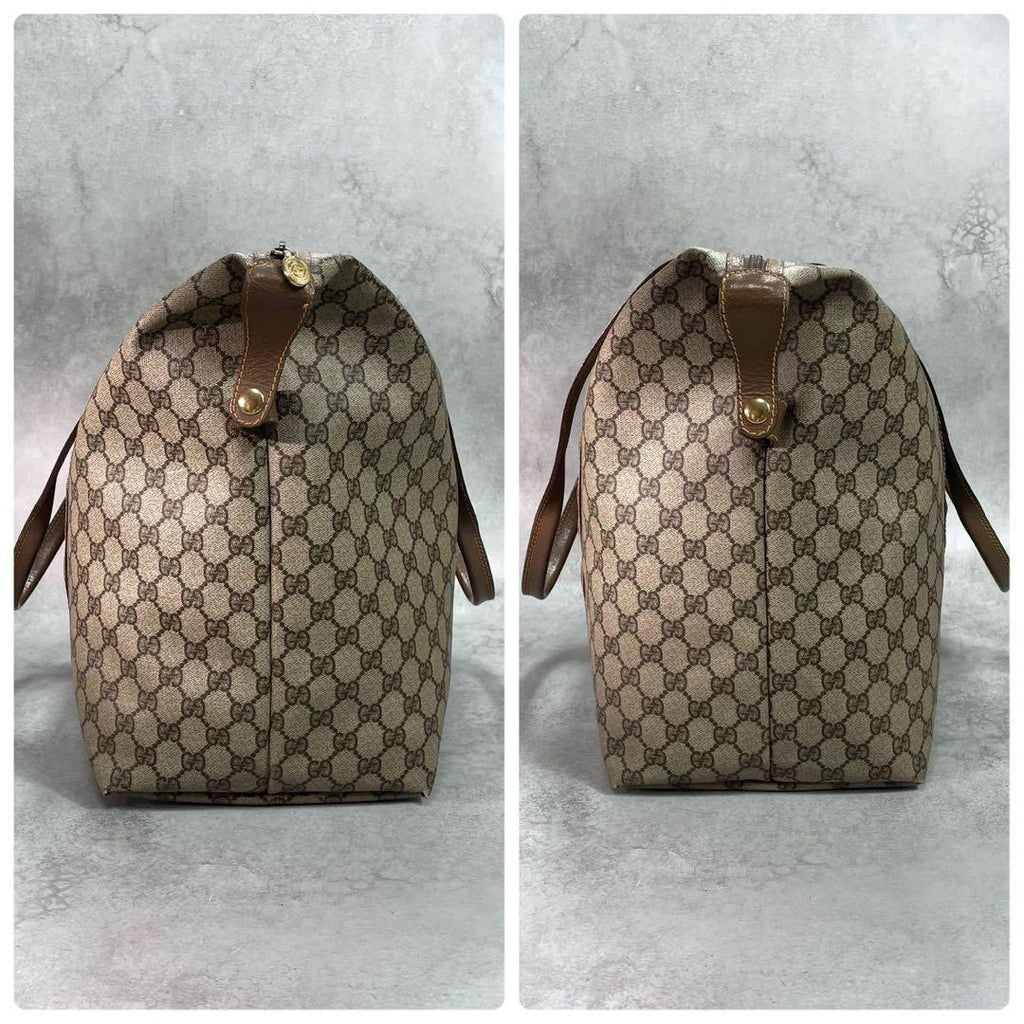 Gucci GG Boston Bag Hand Brown Leather Logo — view 7