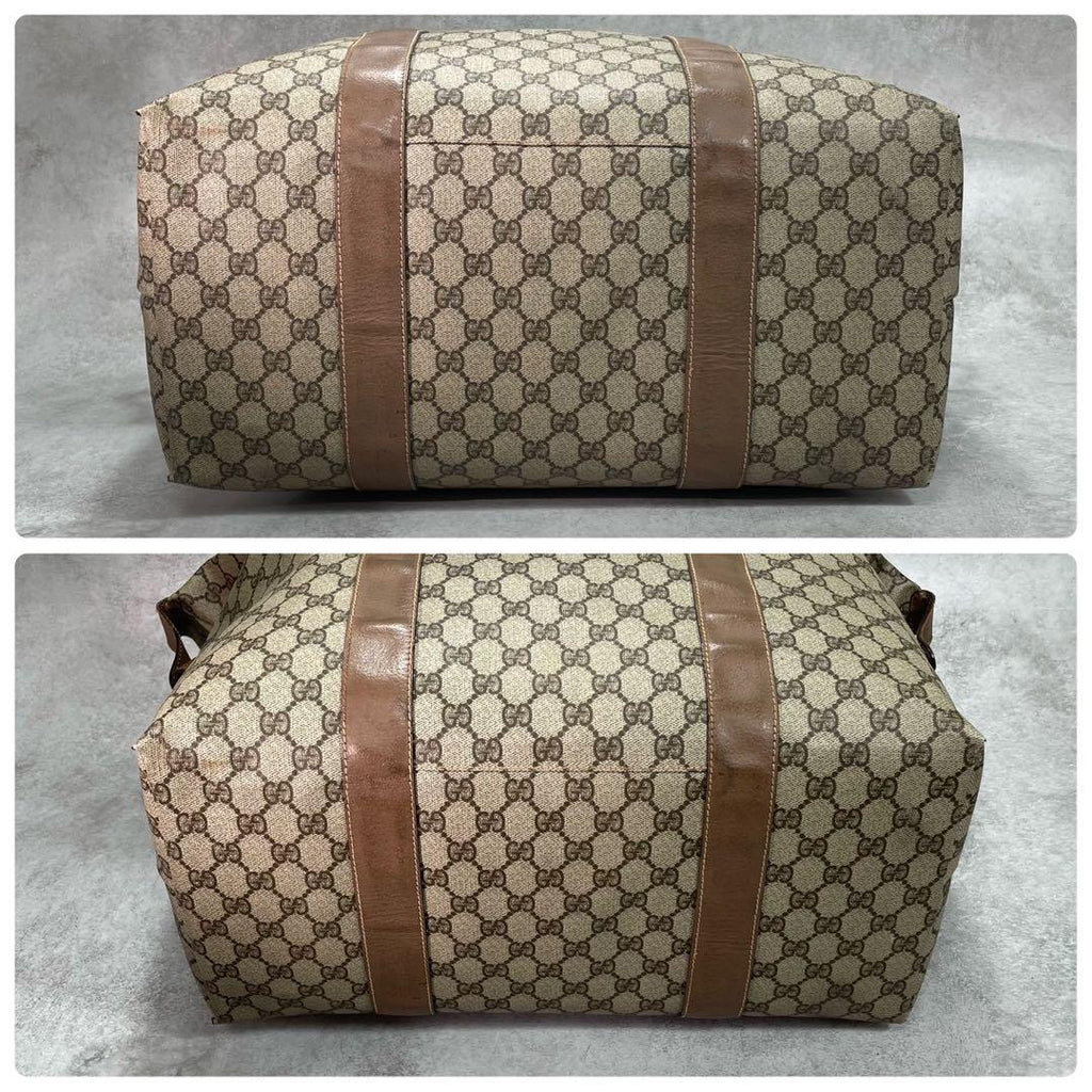 Gucci GG Boston Bag Hand Brown Leather Logo — view 8