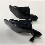 Hermes Hanna 95 Leather Sandals Black — view 7