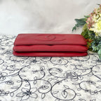Chanel Chain Wallet Jumbo CC Logo Caviar Leather Red Shoulder — view 7