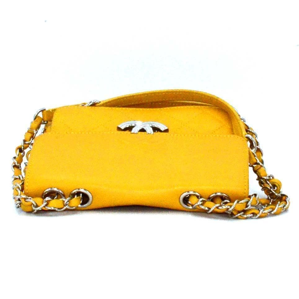 Chanel Half Coco Quilted Caviar Leather Chain Shoulder Bag — view 7