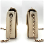 Chanel Quilted 2-Way Shoulder Bag Beige Caviar Leather — view 6