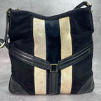 Gucci Sherry Line Shoulder Bag Suede Black Logo — view 3