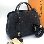 Louis Vuitton Monogram Empreinte Montaigne BB Gray Studs Handbag