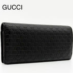 Gucci Micro Guccissima GG Bifold Wallet Black Leather