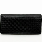 Gucci Micro Guccissima GG Bifold Wallet Black Leather — view 3