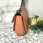 Chanel Double Flap Quilted Boy Pink — view 5
