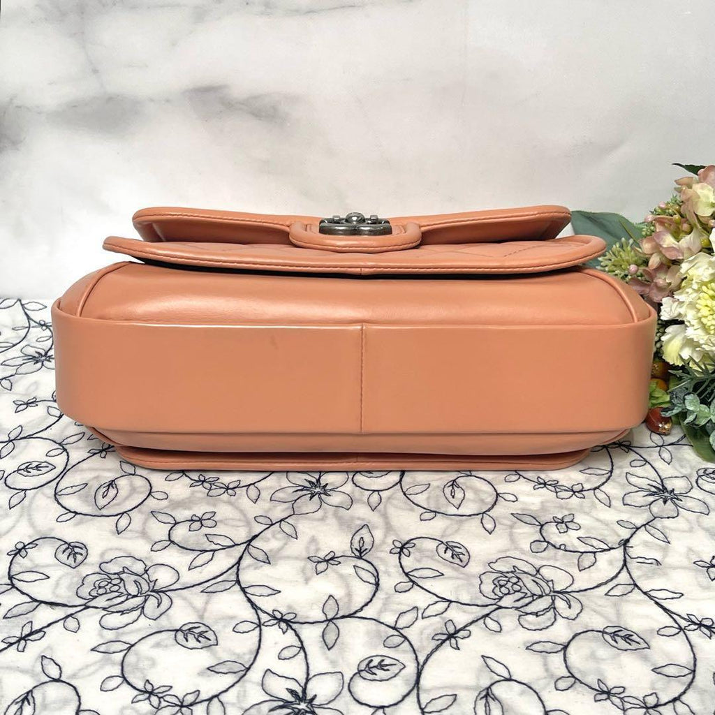 Chanel Double Flap Quilted Boy Pink — view 7