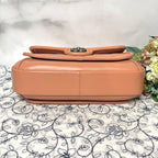 Chanel Double Flap Quilted Boy Pink — view 7