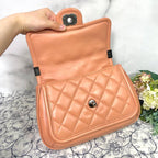 Chanel Double Flap Quilted Boy Pink — view 8