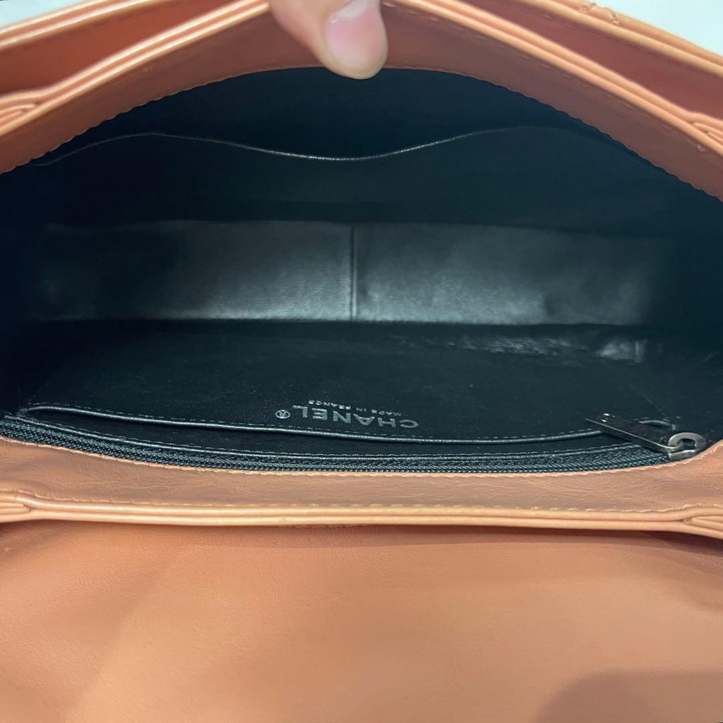 Chanel Double Flap Quilted Boy Pink — view 9