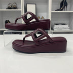 Hermes Gypsy Chaine D'ancre Platform Thong Sandals — view 3