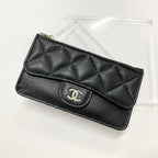 Chanel Caviar Leather CC Logo Fragment Case Coin Purse