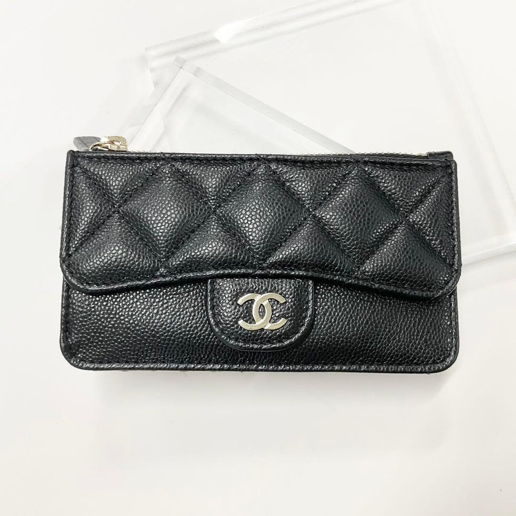 Chanel Caviar Leather CC Logo Fragment Case Coin Purse — view 2