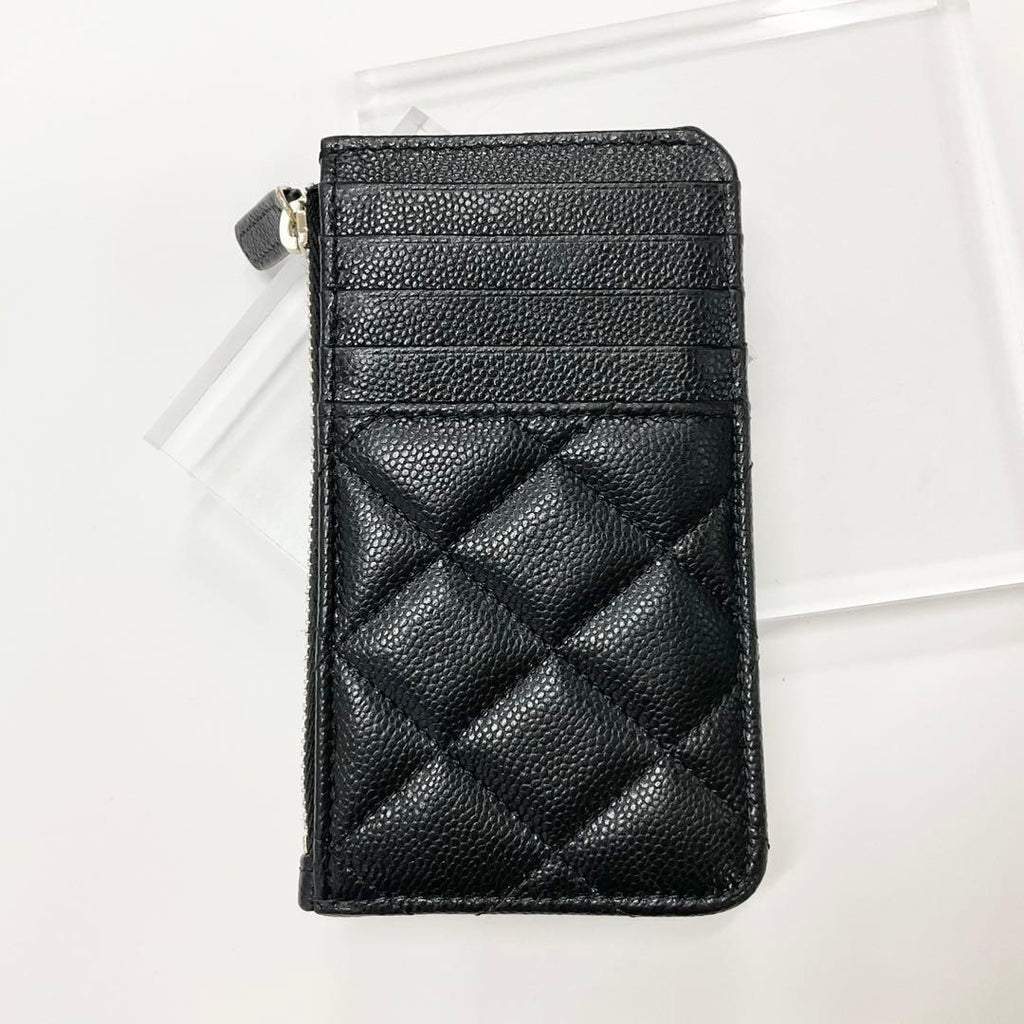 Chanel Caviar Leather CC Logo Fragment Case Coin Purse — view 3